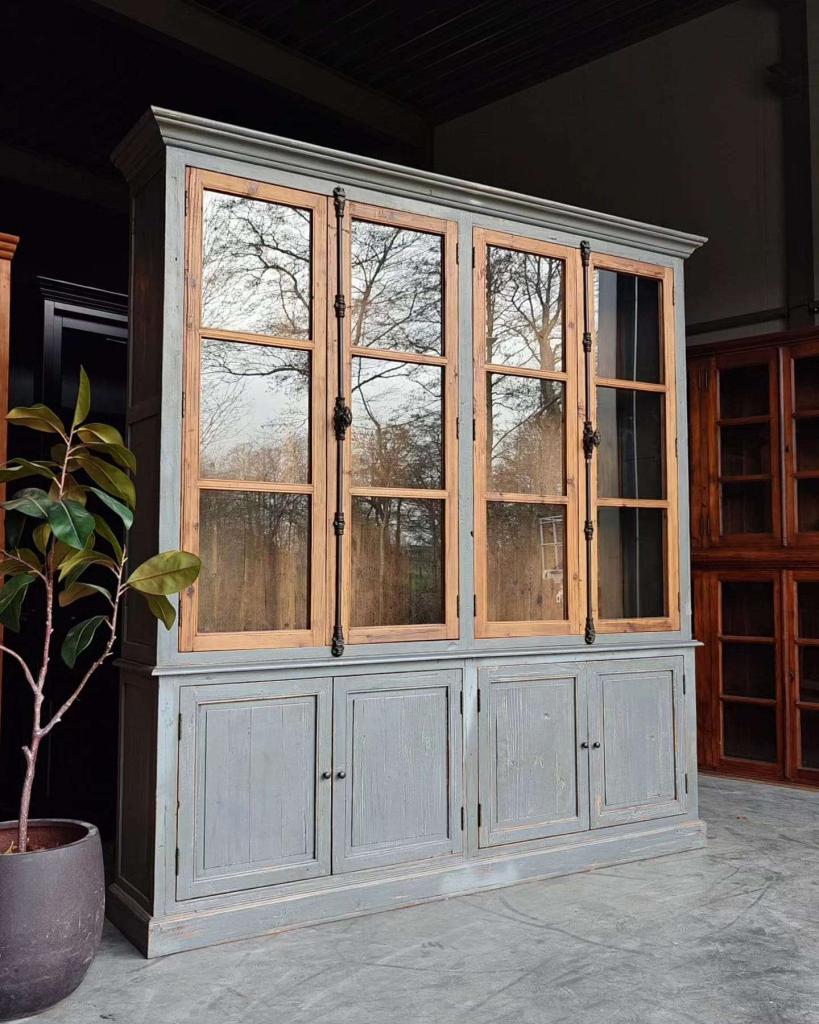 Prachtige grenen winkelkast | Franse Servieskast #7727, Huis en Inrichting, Kasten | Buffetkasten, Niet ingevuld, Niet ingevuld