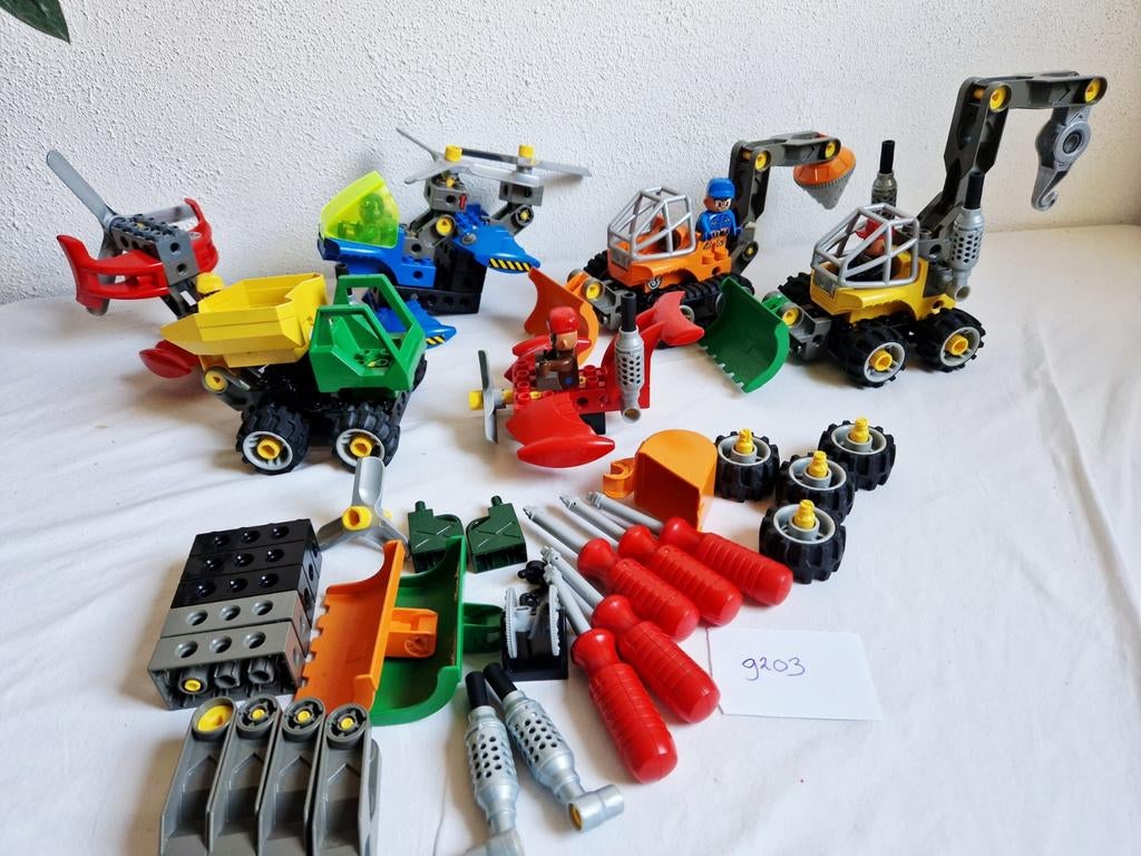 Technisch Dacta Duplo Toolo grote set 9203 compleet, Ophalen of Verzenden, Gebruikt, Complete set, Duplo