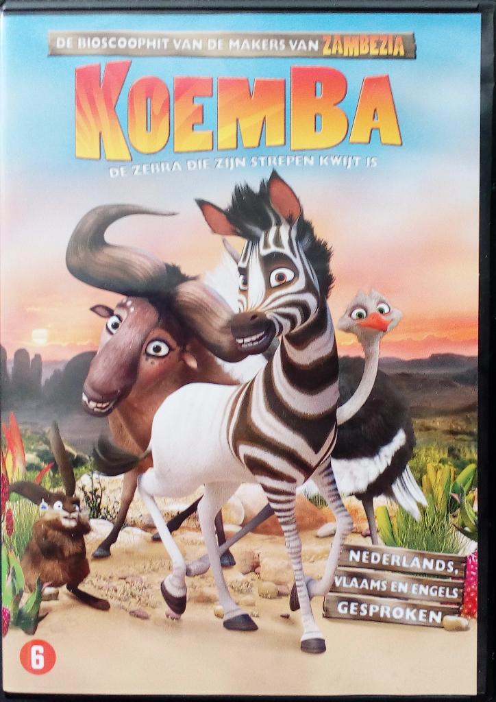 Dvd - Koemba - De zebra die zijn strepen kwijt is, Tekenfilm, Overige soorten, Ophalen of Verzenden, Zo goed als nieuw