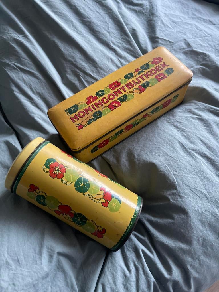 Verkade Blikken: Ontbijtkoekblik & Beschuitbus, Antiek en Kunst, Ophalen of Verzenden