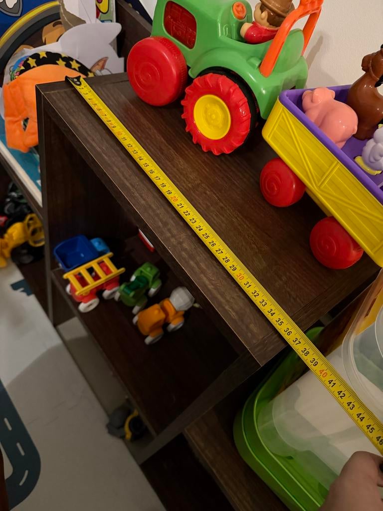 Houten Opbergkast/Boekenkast, Ophalen, Met plank(en), Gebruikt, 100 tot 150 cm