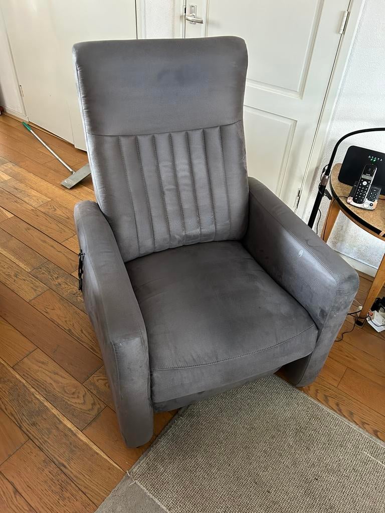 Sta-op stoel, Huis en Inrichting, Fauteuils, Ophalen, 75 tot 100 cm, Zo goed als nieuw, Stof