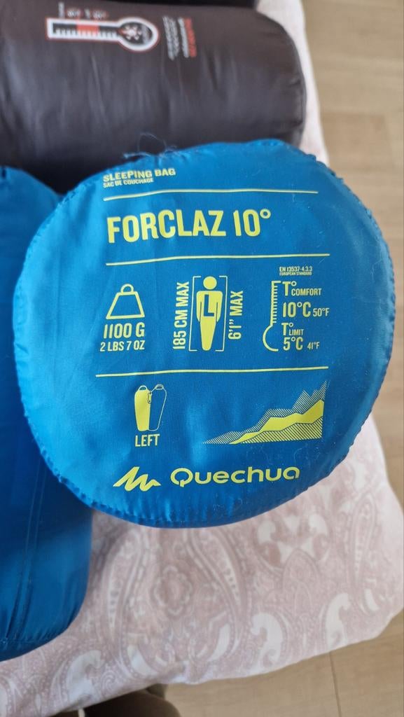 Quechua Forclaz 10 Slaapzak, Caravans en Kamperen, Slaapzakken, Zo goed als nieuw, Verzenden