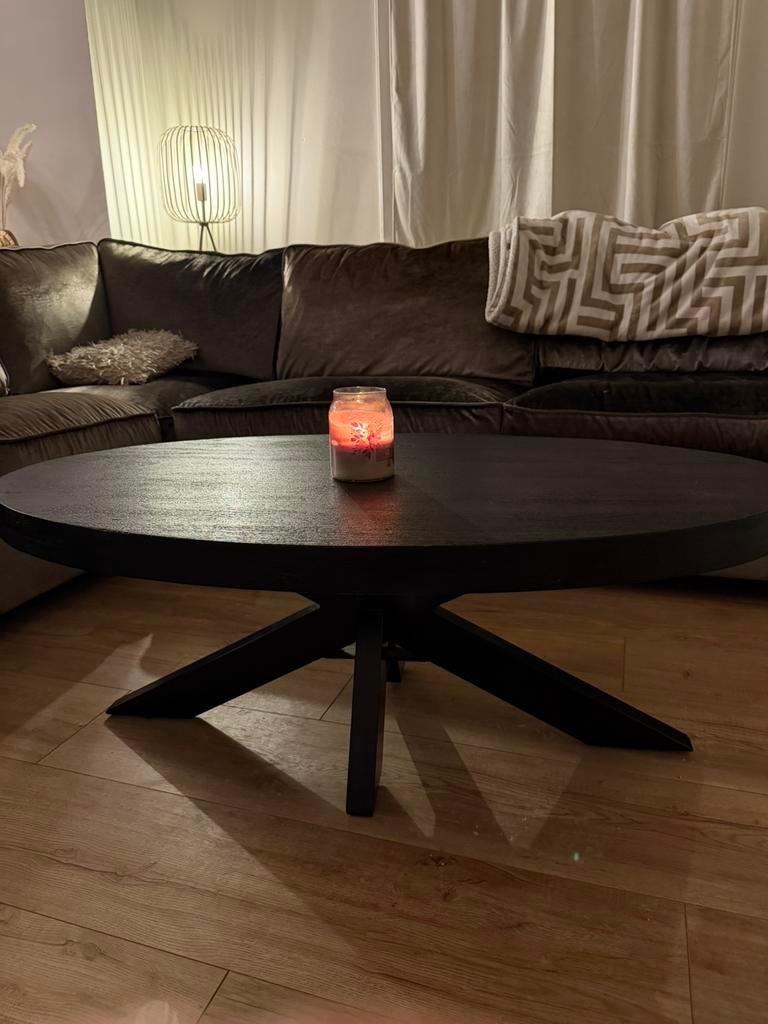 Ovale salontafel, Ophalen, 100 tot 150 cm, 50 tot 100 cm, Zo goed als nieuw