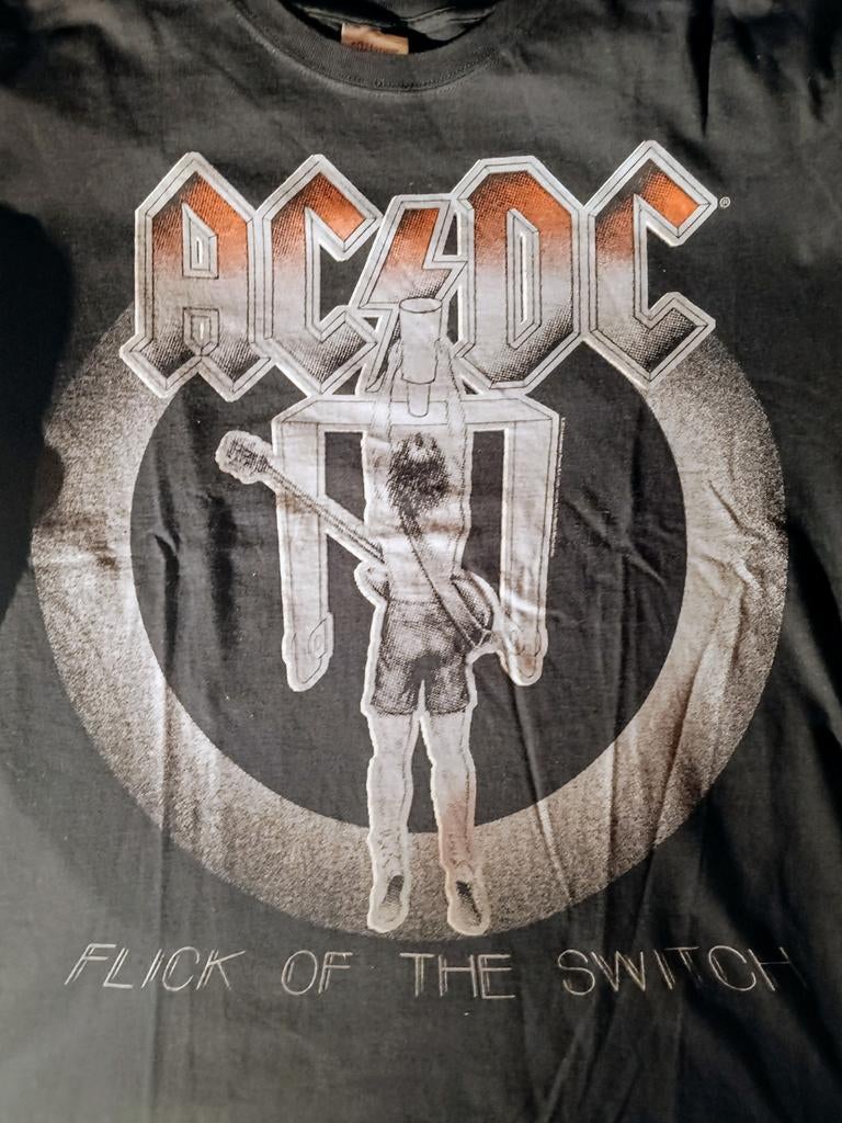 AC/DC t-shirt XL "Flick of the Switch", Ophalen of Verzenden, Zo goed als nieuw, Maat 56/58 (XL), Zwart
