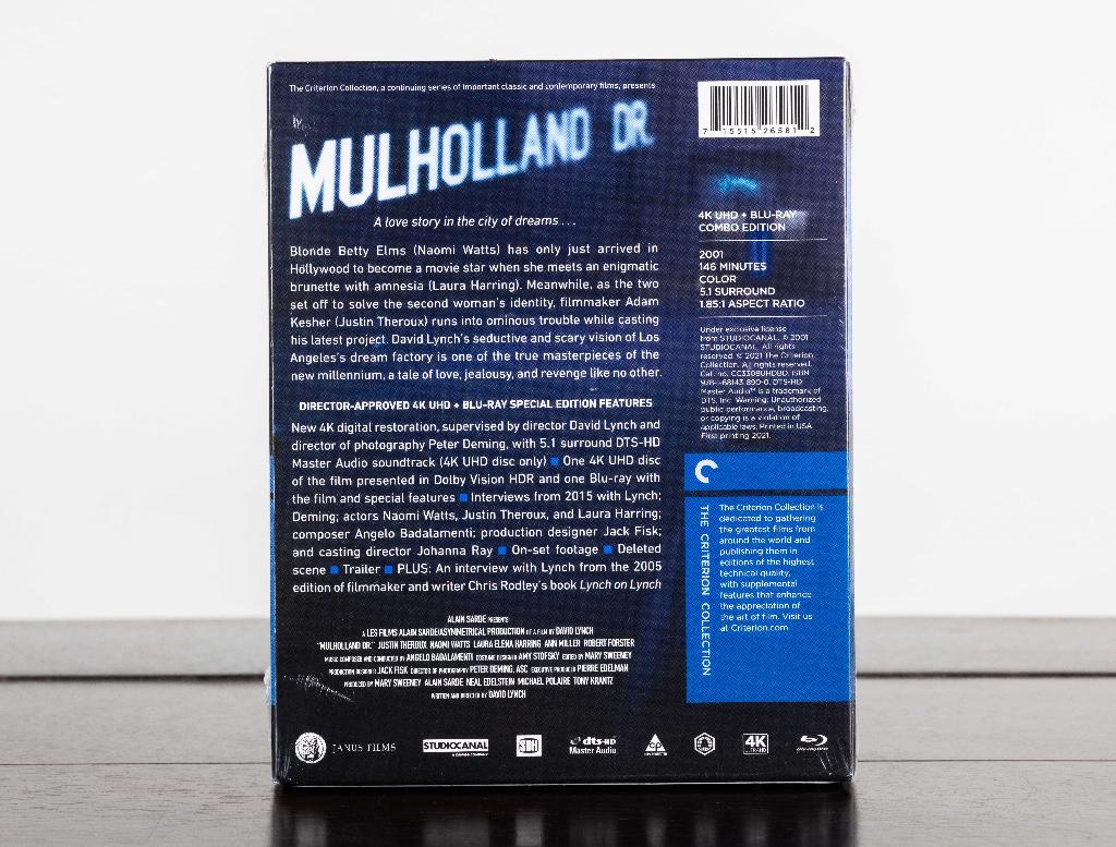 Mulholland Dr. 4K UHD + Blu-Ray (US Import) Criterion, -, -, Ophalen of Verzenden, Nieuw in verpakking