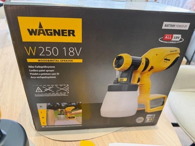 Verfspuit Wagner op Accu W250, Ophalen of Verzenden, Zo goed als nieuw, Verfspuit of Verfpomp