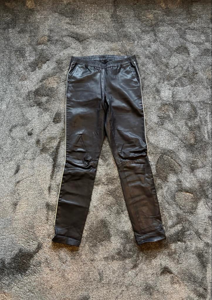 Ibana Zwarte Leren Broek Maat 36, Ophalen of Verzenden, Zo goed als nieuw, Maat 46 (S) of kleiner, Zwart