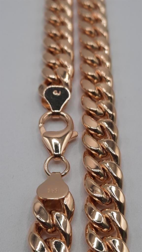 gouden coban link ketting 14kt, Www.bredajuwelier.nl, Nieuw, Ophalen of Verzenden, Www.bredajuwelier.nl