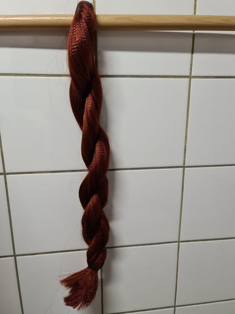 Mooie Rode Haarverlenging/ Nephaar om in te vlechten - 50cm., Verzenden, Zo goed als nieuw, Pruik of Haarverlenging