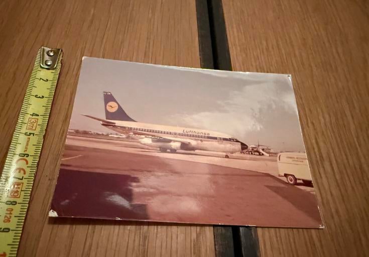 Foto Boeing 737-200 Lufthansa, Ophalen of Verzenden, Gebruikt, Kaart, Foto of Prent