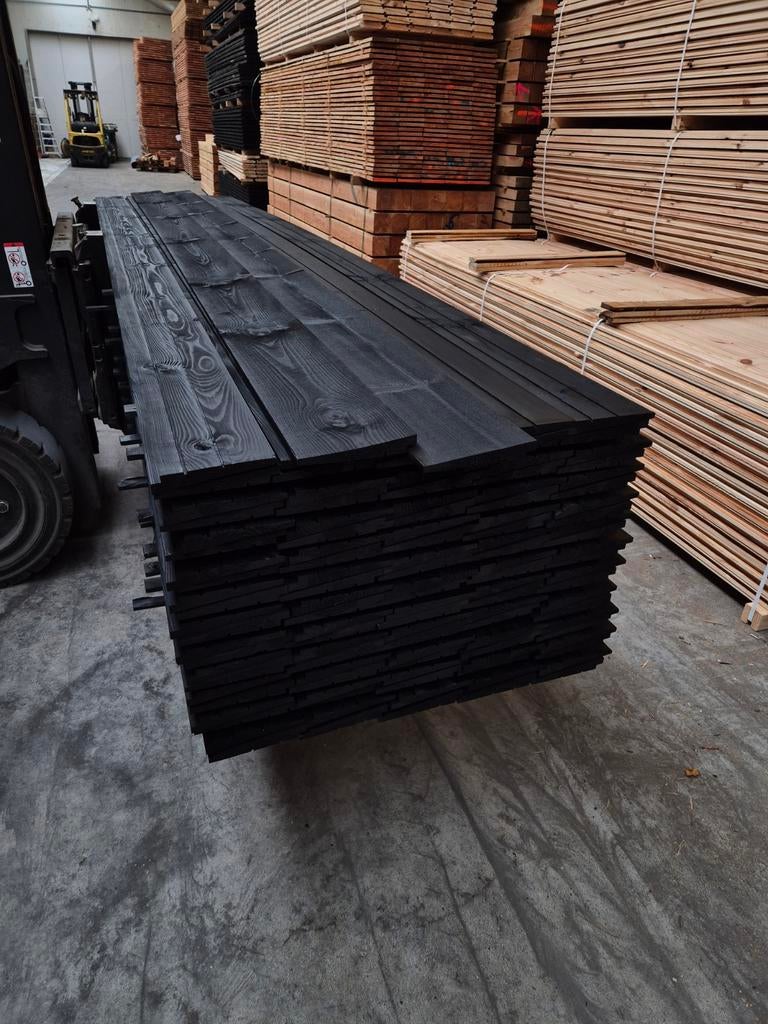 Te koop mooie nieuwe zweeds rabat planken gitzwart 4mtr, Ophalen, Nieuw, 250 cm of meer, Planken