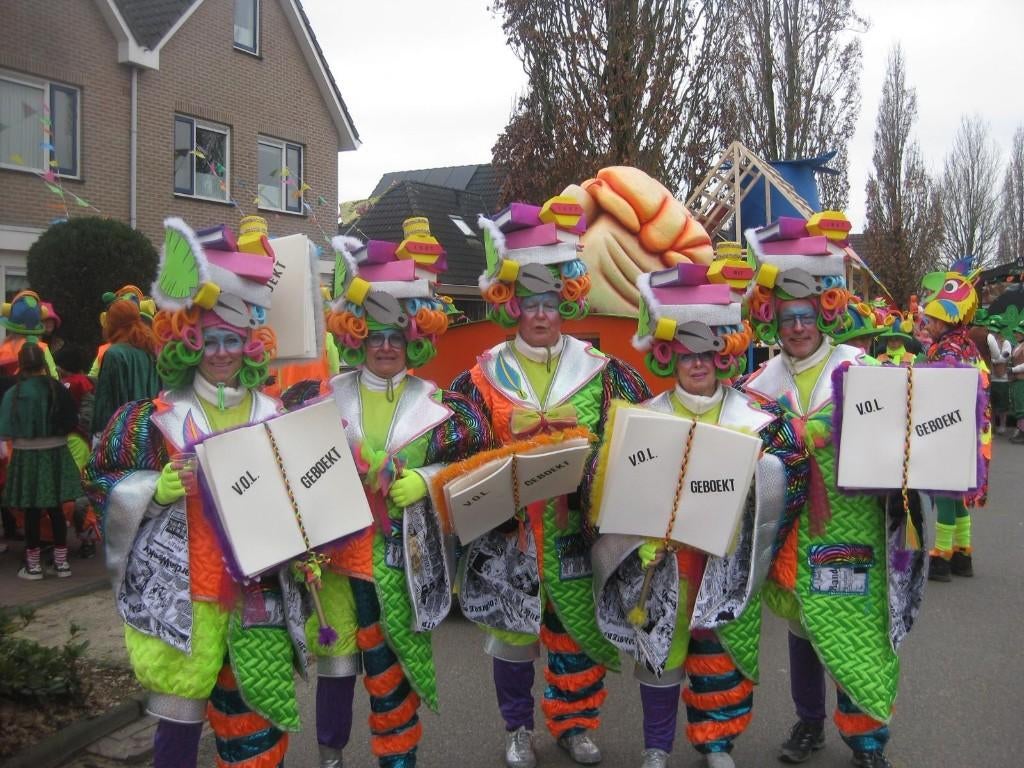 Leuke kleurrijke carnavals loopgroep, Ophalen, Gebruikt