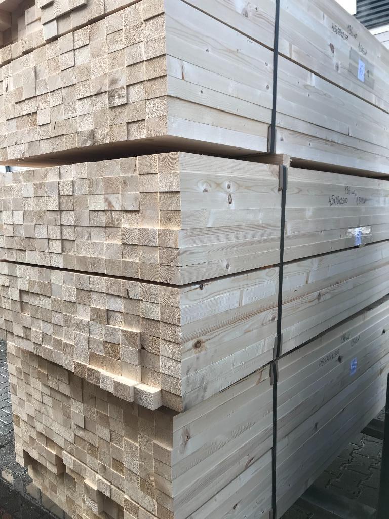 Vuren houten balken 50x75 geschaafd 45x70, 25 tot 50 mm, Nieuw, Ophalen of Verzenden, 300 cm of meer