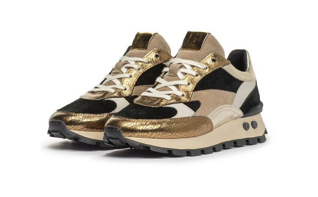 Gouden Floris van Bommel sneakers / maat 41/ z.g.a.n., Ophalen of Verzenden, Zo goed als nieuw, Overige kleuren, Sneakers of Gympen