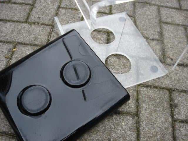 Vintage clear acrylic paraplubak Michel Dumas??, Ophalen of Verzenden, Gebruikt, Kunststof