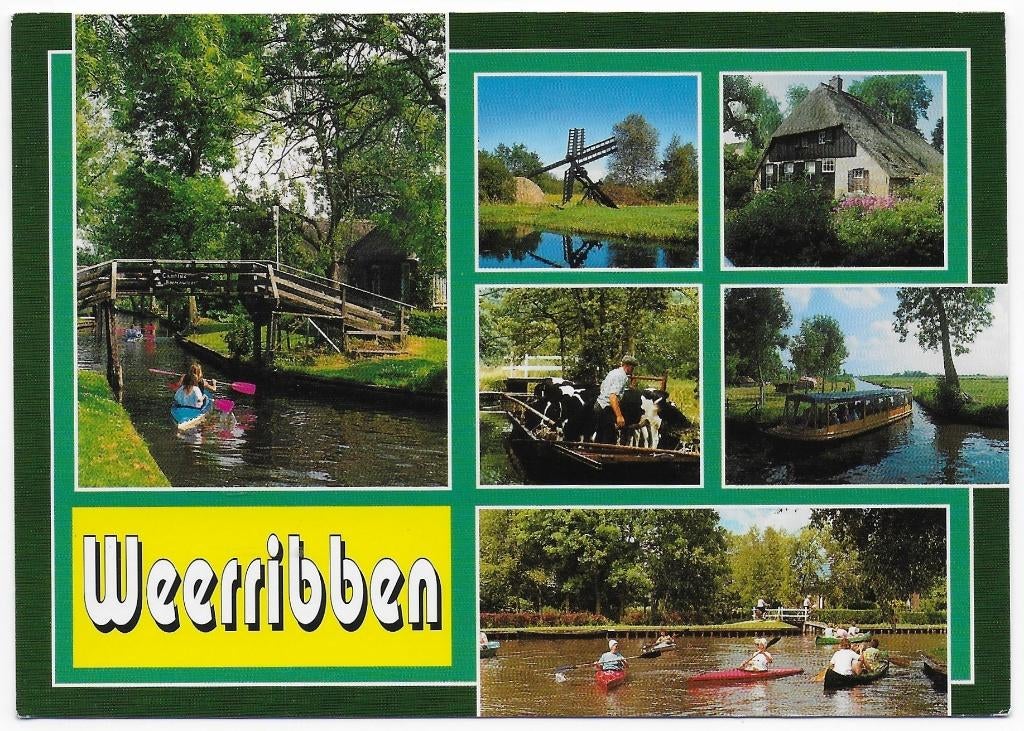 Weerribben Overijssel ongelopen Ansichtkaart (B2390 ), Ophalen of Verzenden, 1980 tot heden, Gelopen, Overijssel