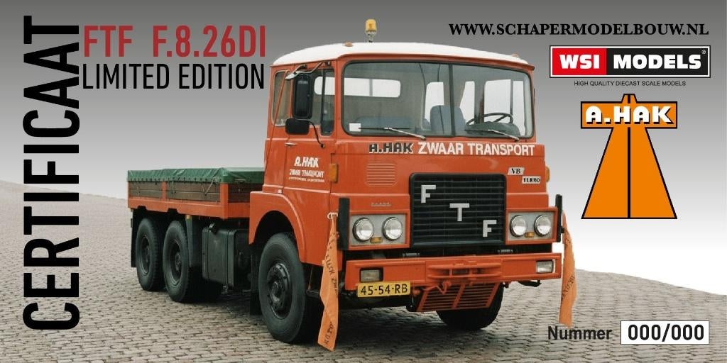 FTF Hak, Ophalen of Verzenden, Nieuw, Bus of Vrachtwagen, Wsi