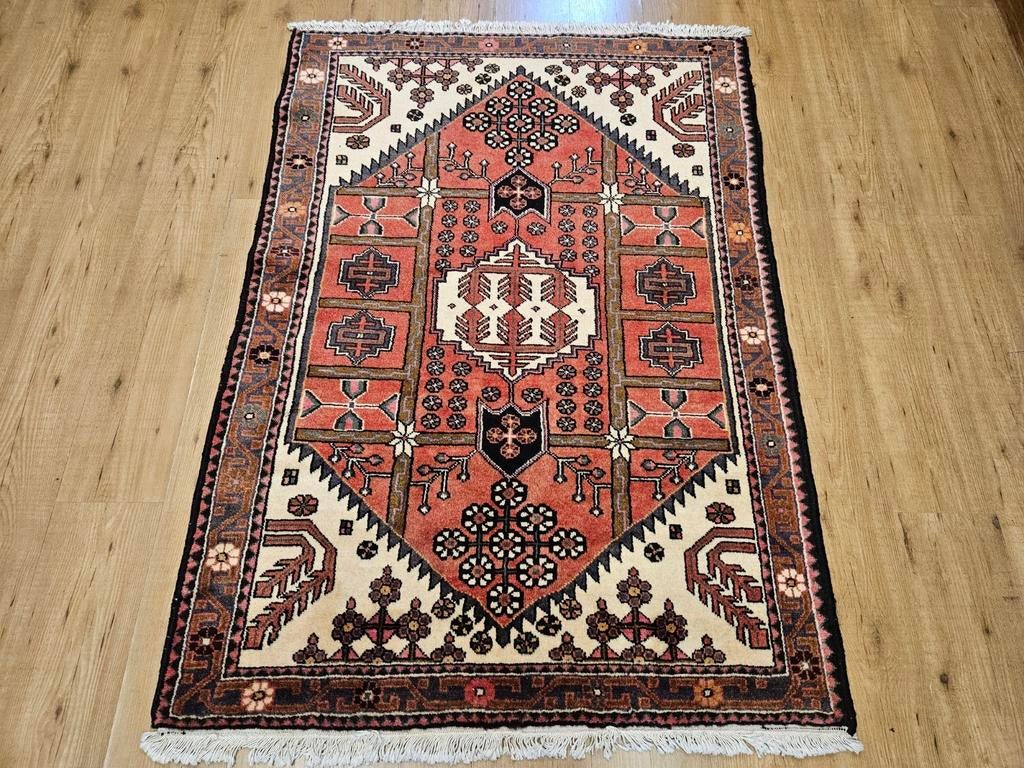 Vintage handgeknoopt perzisch tapijt hamadan 165x116, Info@SlatsAntiek.nl, Tweedehands, 100 tot 150 cm, Perzisch