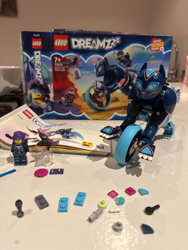 LEGO Dreamzzz 71479 Zoey's Kat Motorfiets, Ophalen of Verzenden, Zo goed als nieuw, Complete set, Lego