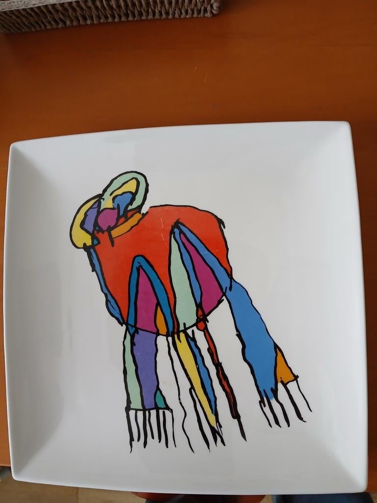 Vierkanten Schaal, Ophalen of Verzenden, Rond, Glas