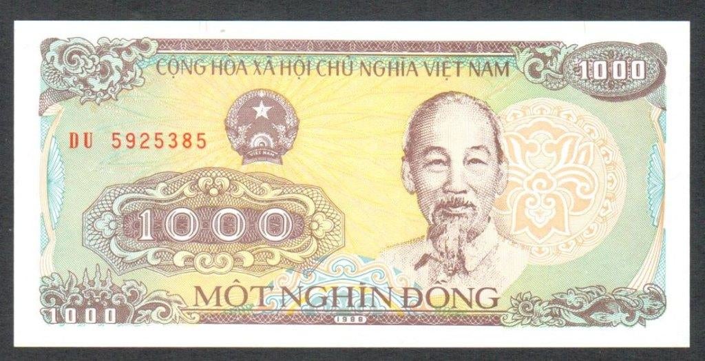 Bankbiljet - Vietnam 1000 Dong 1988 UNC., Postzegels en Munten, Bankbiljetten | Azië, Ophalen of Verzenden, Zuidoost-Azië, Los biljet