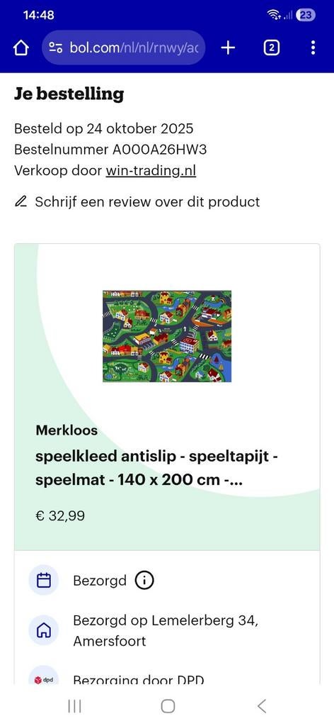 Speeltapijt Autokleed 140x200 - Zo goed als nieuw!, Ophalen, Zo goed als nieuw
