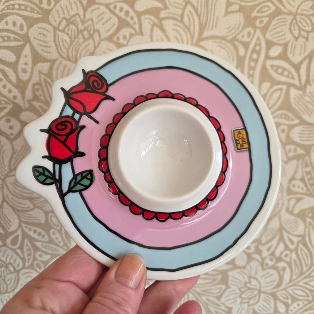 Babette vrolijke eierdopjes- set van 2 stuks, Huis en Inrichting, Keuken | Servies, Ophalen of Verzenden, Nieuw, Overige stijlen