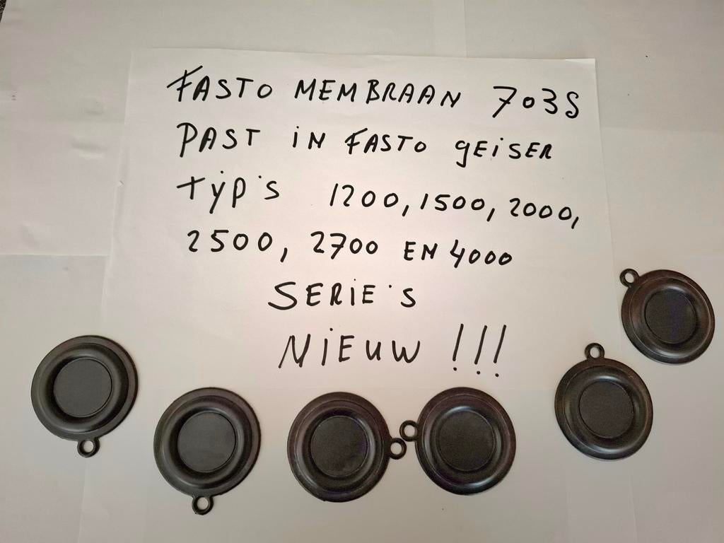 Geiser membranen voor Fasto F1200, F1500, F2750 enz.NIEUW!!, Ophalen of Verzenden, Minder dan 3 jaar oud, Minder dan 20 liter