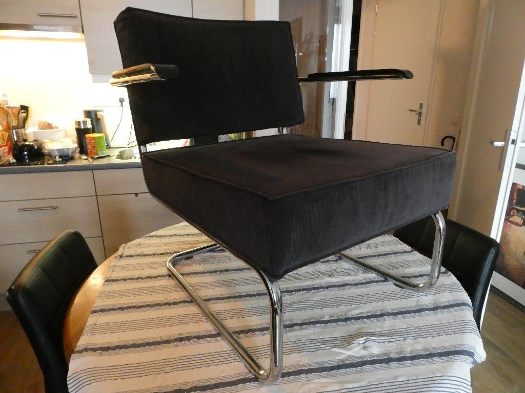 GISPEN stijl  Ridge Rib fauteuil., Ophalen, Gispen stijl, Gebruikt, 75 tot 100 cm