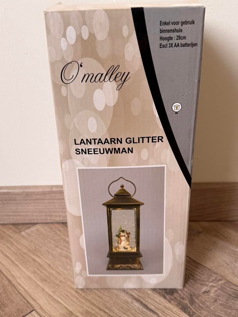 Lantaarn Glitter Sneeuwman, Ophalen, Nieuw