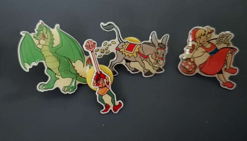 Efteling pins 4 sprookjesbos figuren, Ophalen of Verzenden, Zo goed als nieuw, Beeldje of Poppetje