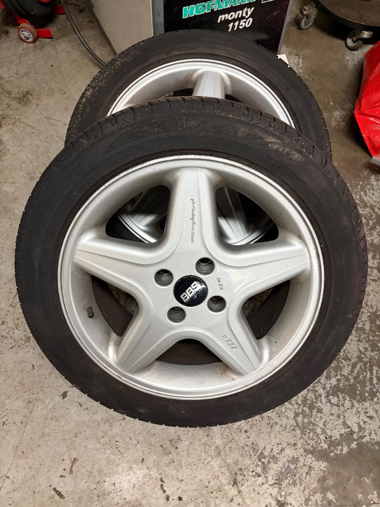 Bbs velgen + banden 16 inch, Gebruikt, 16 inch, Banden en Velgen, Personenwagen