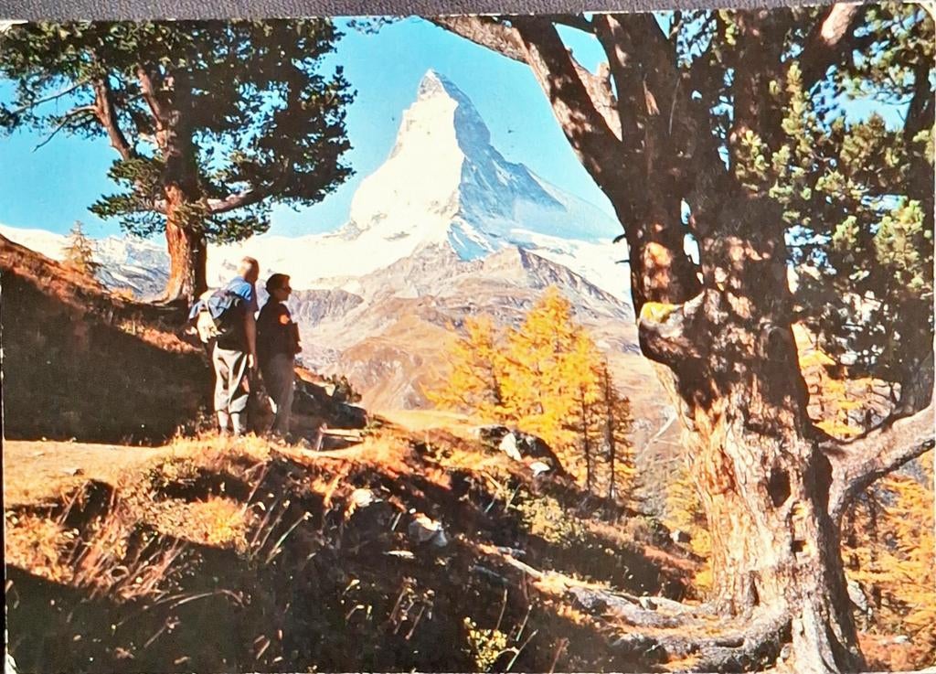 Matterhorn Zwitserland 1973, Verzamelen, Ophalen of Verzenden, 1960 tot 1980, Gelopen, Overig Europa