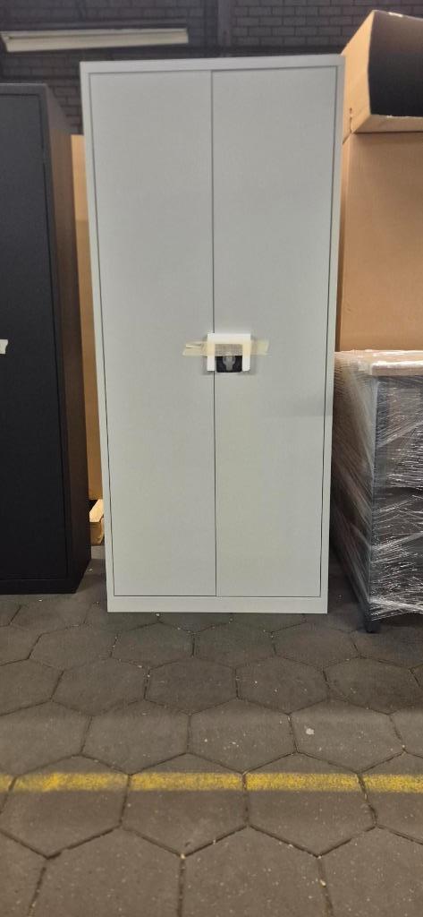 Archiefkast kast kantoorkast nieuw in doos grijs 180 hoog, Ophalen, Nieuw, 50 tot 100 cm, Met slot