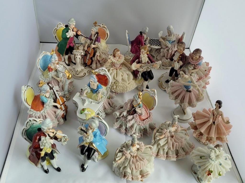 15 Dresden beeldjes, Ophalen of Verzenden, Gebruikt