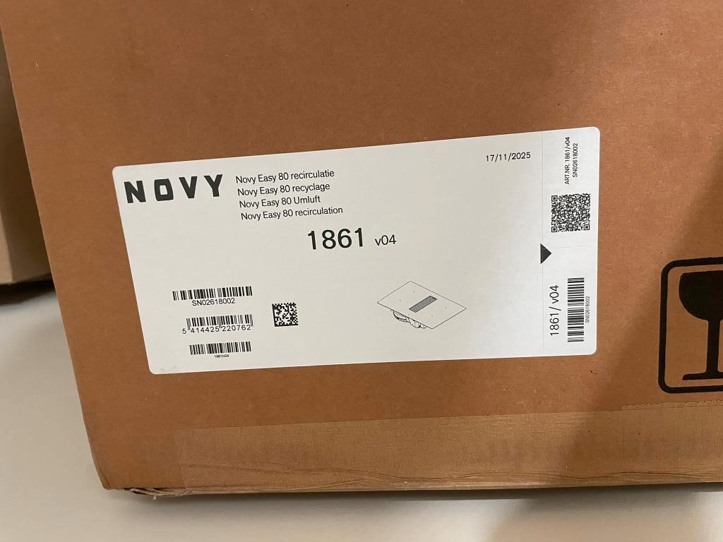NOVY Easy 80 Recirculatie 1861, Ophalen, Nieuw, 4 kookzones, Energieklasse A of zuiniger