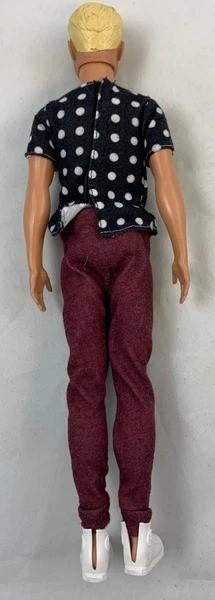 Barbie Ken Fashionistas 14 Pop Polka Dots Maroon Broek, Coolsingel 104, 3011 AG Rotterdam, Netherlands, Fashion Doll, Verzenden
