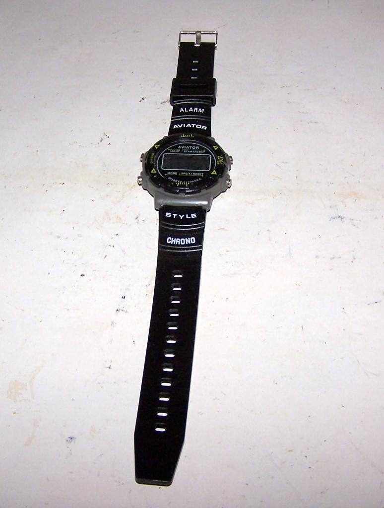 Mooi retro Aviator Style horloge. Izgs., Ophalen of Verzenden, Zo goed als nieuw