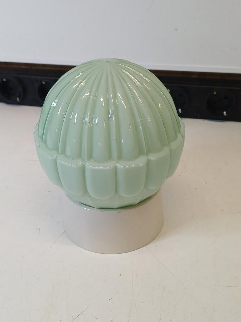 Thabur mintgroene plafondlamp uit de jaren '30, Ophalen of Verzenden