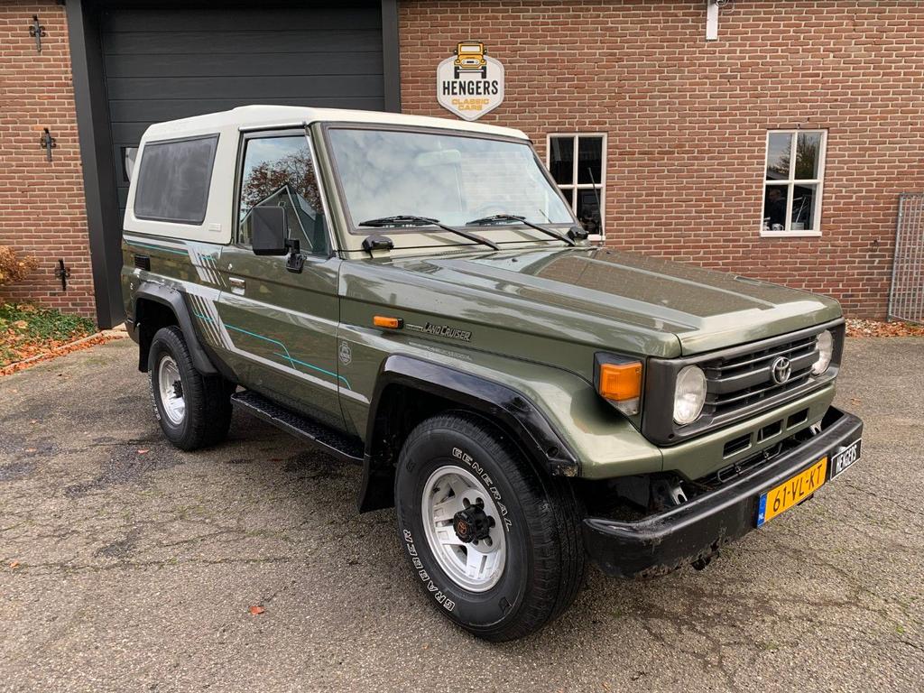 Toyota Land Cruiser HZJ73  FRP top 1999 grijskenteken airco, 129 pk, 4164 cc, Origineel Nederlands, Bedrijf