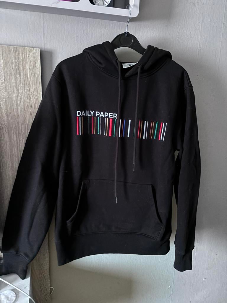 Zwarte daily paper trui vest hoodie, Verzenden, Nieuw, Zwart