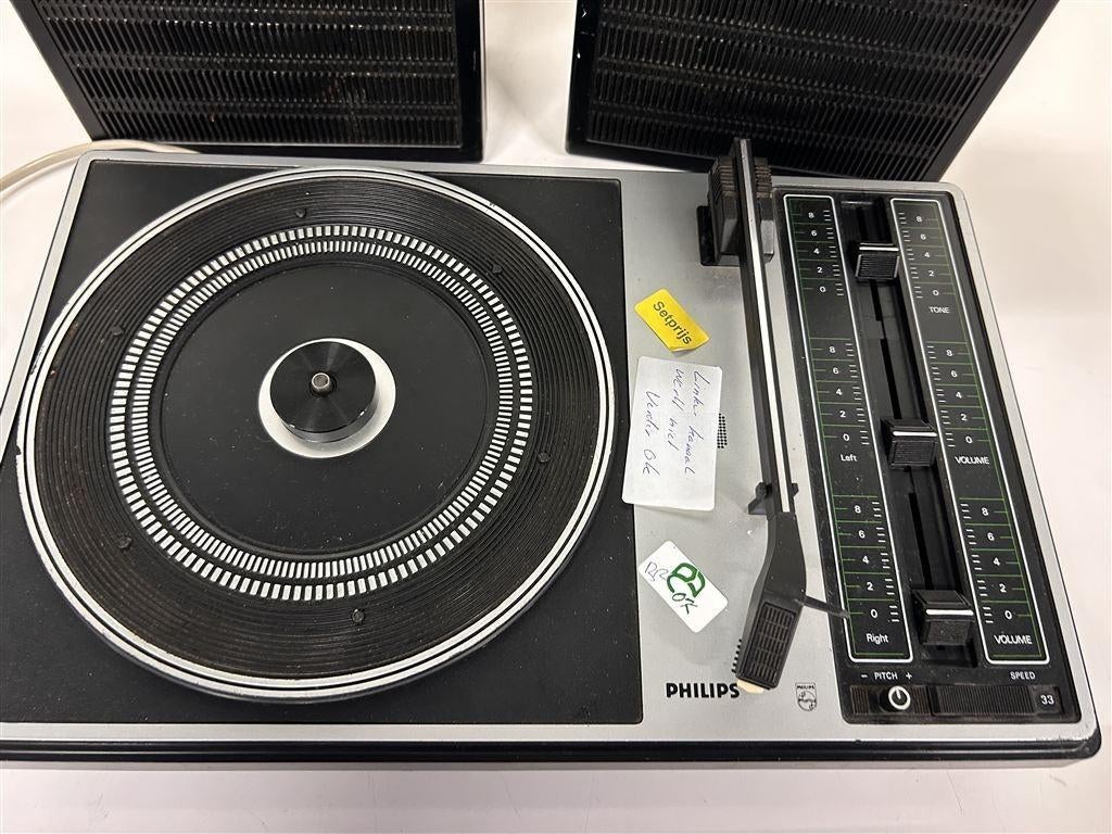 A7314. Philips platenspeler met boxen set, Ophalen of Verzenden, Gebruikt, Thorens