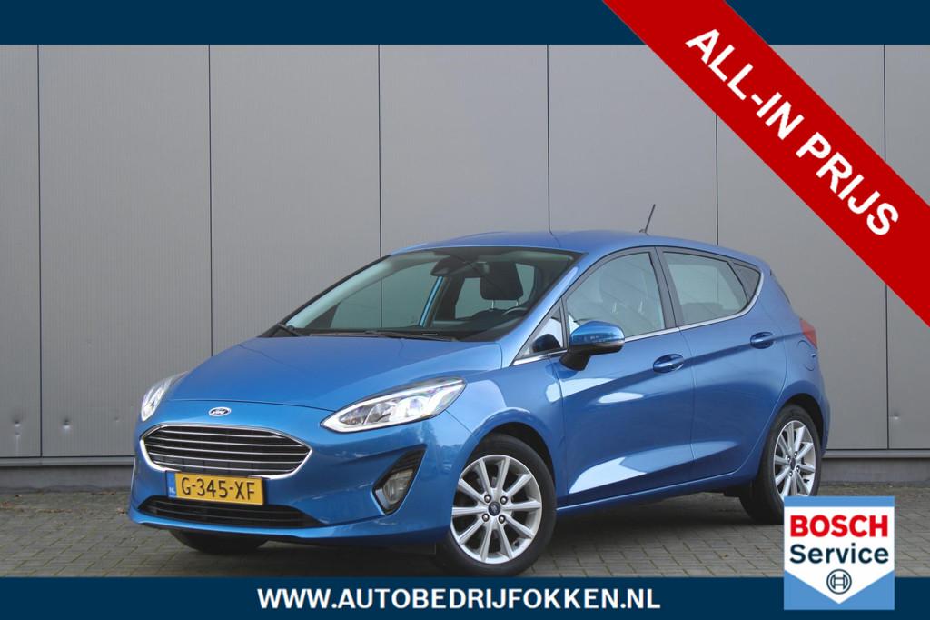 Ford Fiesta 1.0 EcoBoost Titanium | LED | Navigatie | Cruise, Voorwielaandrijving, 94 pk, Gebruikt, 580 kg
