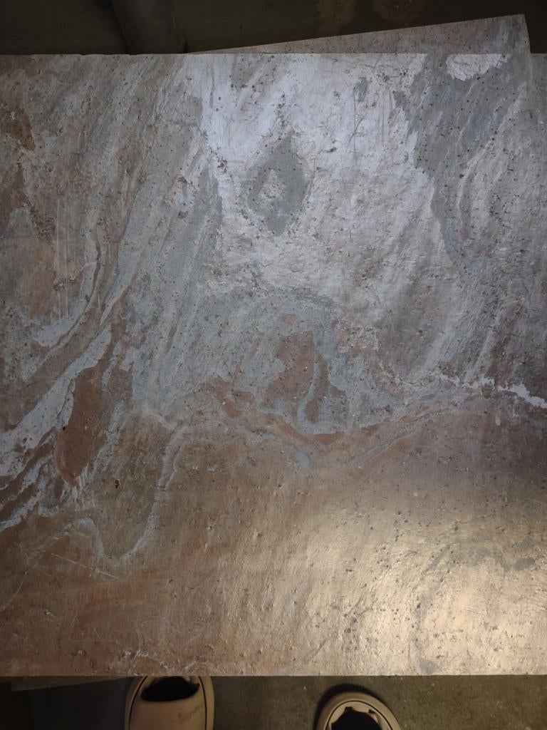 Leistenen tegels 60x60 cm met goud roze tinten (17 stuks), Ophalen, 60 cm of meer, Nieuw, Minder dan 5 m²