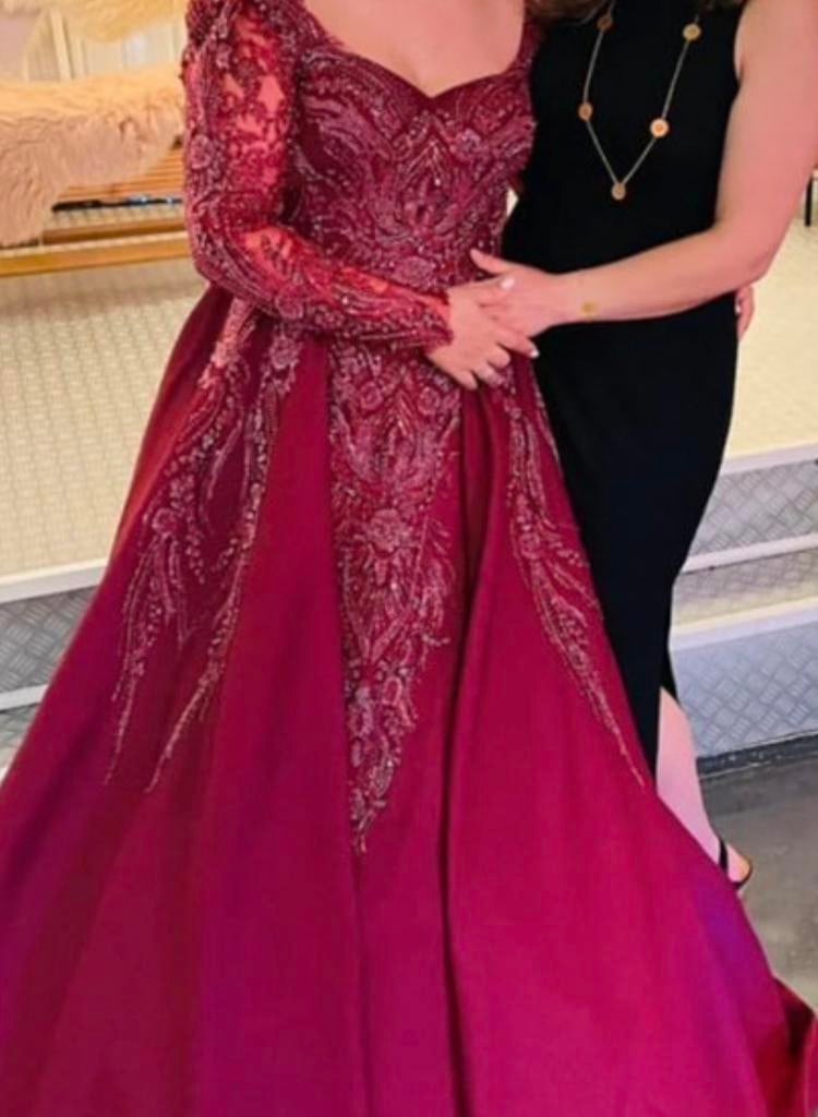 Henna/avondjurk op maat gemaakt, Ophalen of Verzenden, Zo goed als nieuw, Rood, Galajurk