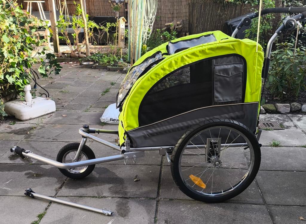 Honden fiets kar wandel kar fiets aanhanger, Ophalen, Zo goed als nieuw, Hondenkar