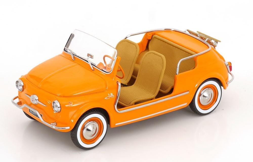 JSN Norev 1:18 Fiat 500 Jolly 1965 orange, -, Norev, Ophalen of Verzenden, -
