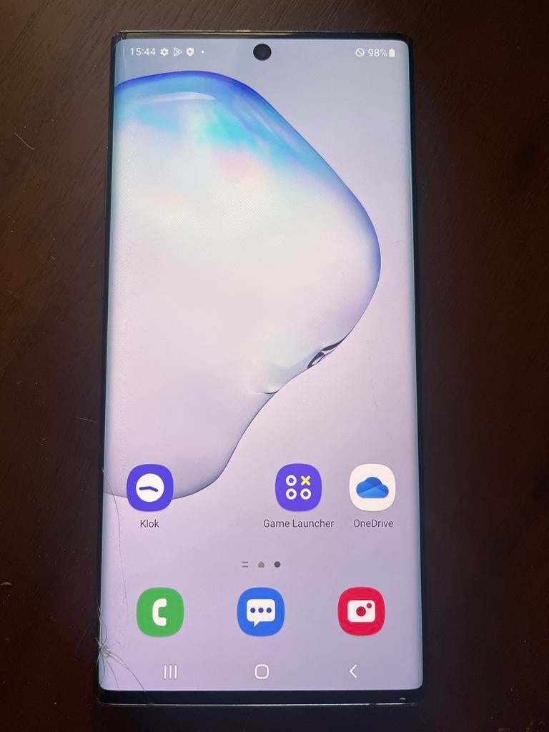 Samsung Galaxy Note 10 - Gebruikt met barst, Gebruikt, Zwart, Touchscreen, Ophalen of Verzenden