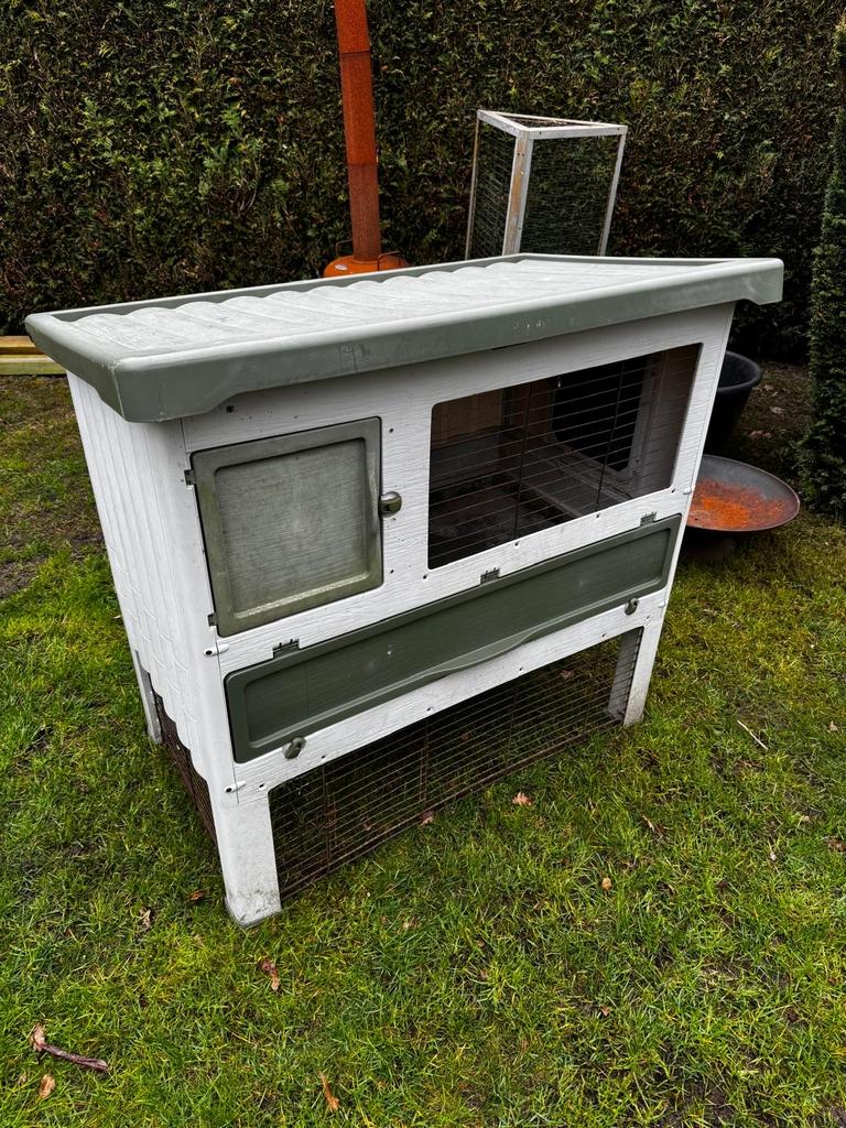 Konijnenhok Ferplast, hek en ren, Dieren en Toebehoren, Knaagdieren en Konijnen | Hokken en Kooien, Ophalen, 90 cm of meer, Hok
